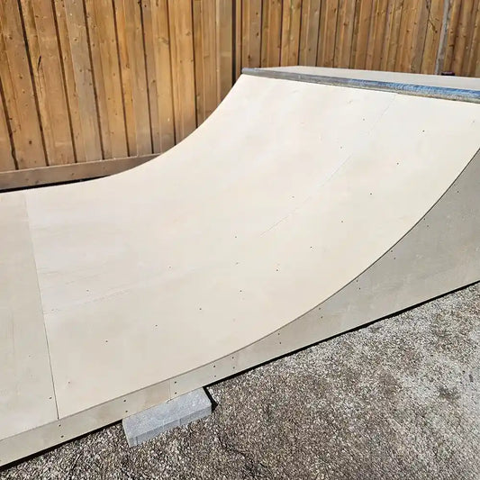 3ft high backyard skate ramp made of exterior grade plywood-01