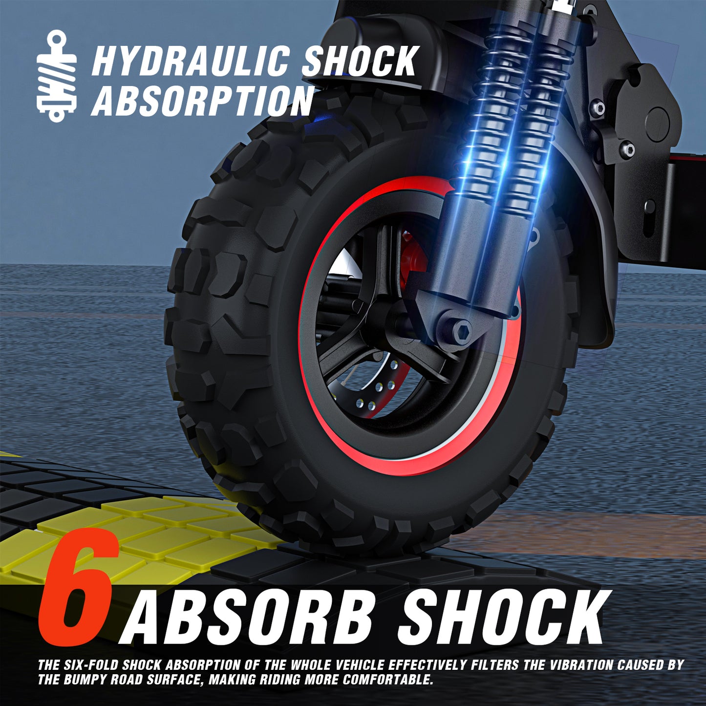 1600W Dual Suspension Electric Scooter – 60km Range, 50km/h, 11” Off-Road Tires, 48V 21Ah