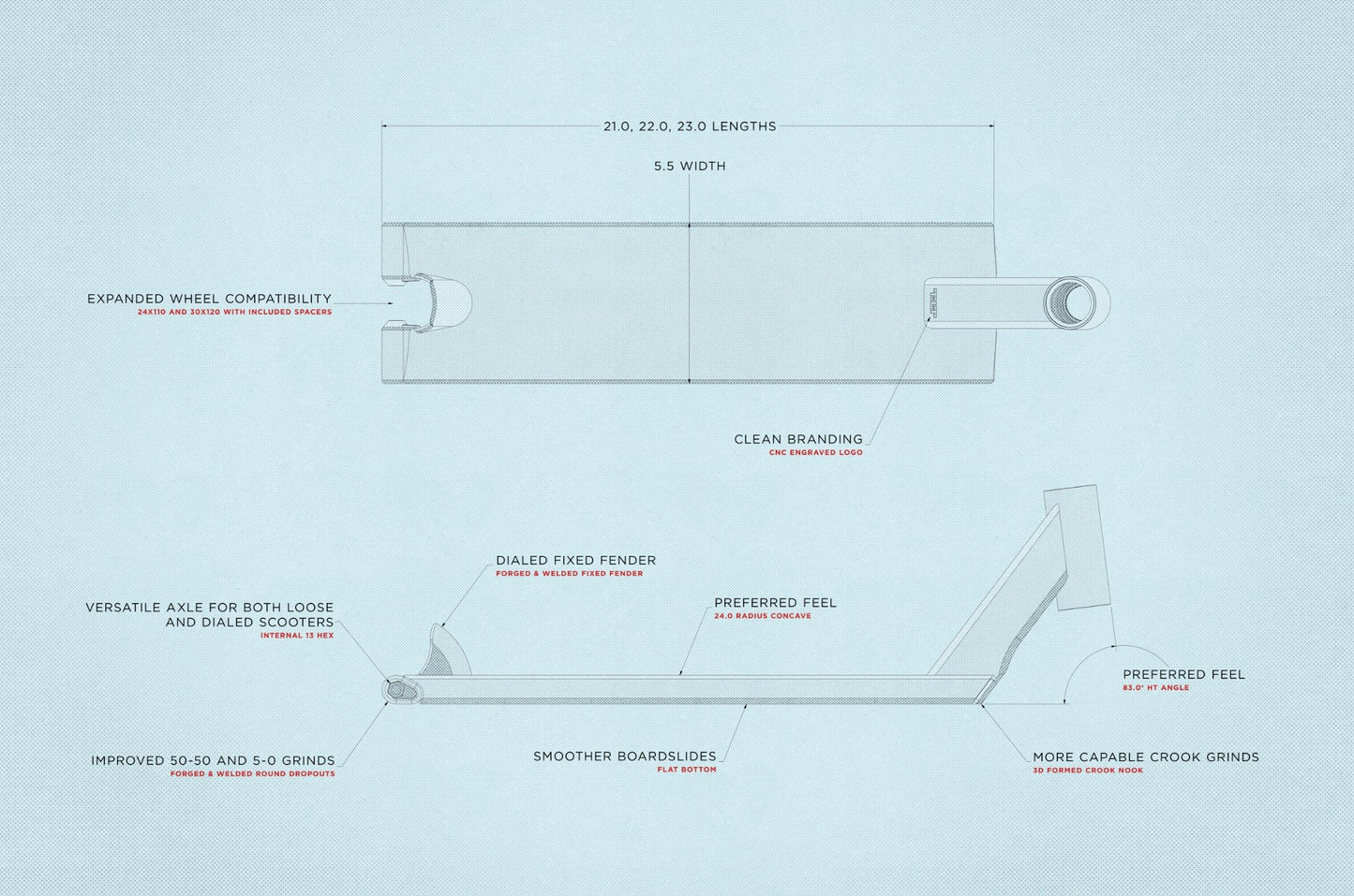 TiLT Theory 3 Deck - Cosmic Pro Scooters