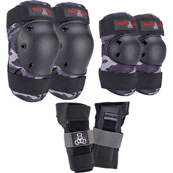 Triple8 Saver Series Charcoal Camo Pads