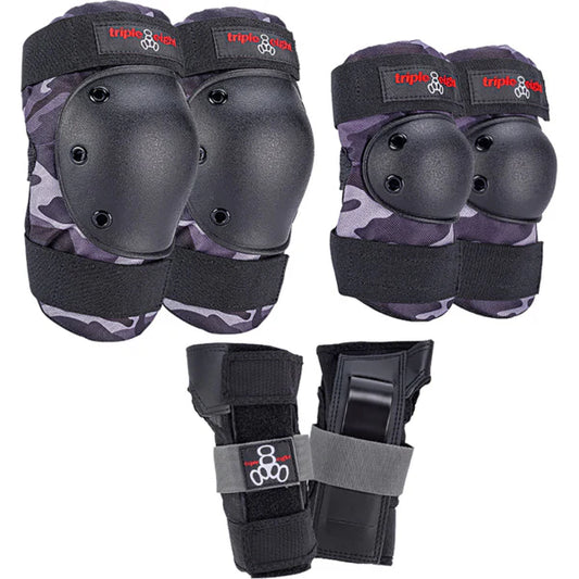 Triple8 Saver Series Charcoal Camo Pads