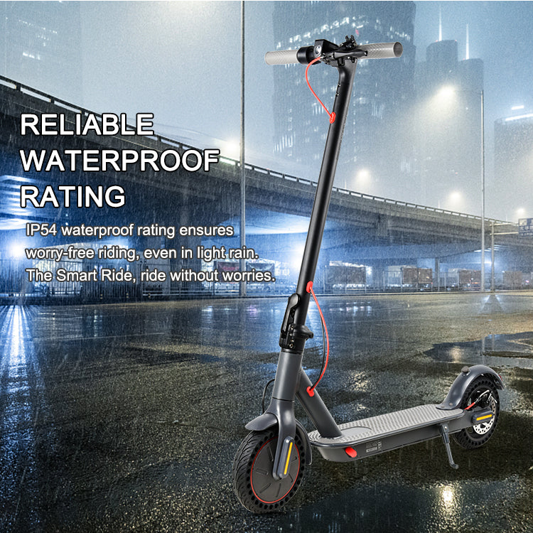 Electric Scooter 350W - 30km Range, Solid Tires, App Control, Disc Brakes, IP54 Water Resistant